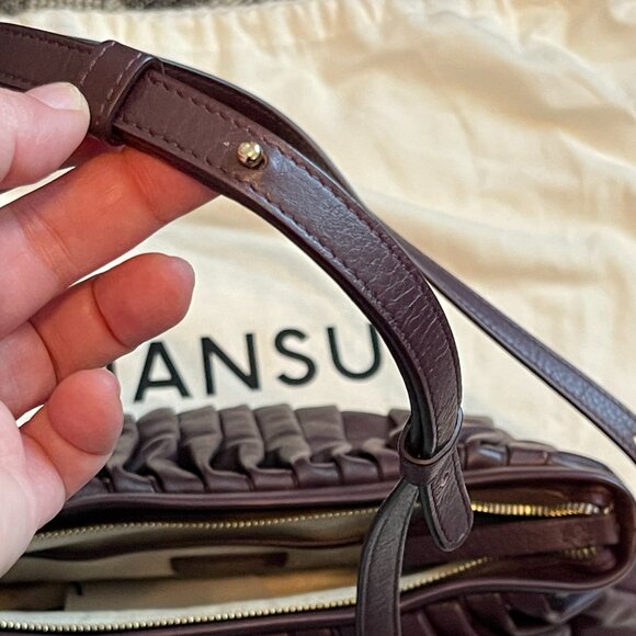 Mansur Gavriel NWOT Balloon Pleated Italian Leather Shoulder Crossbody Handbag - Picture 3 of 11